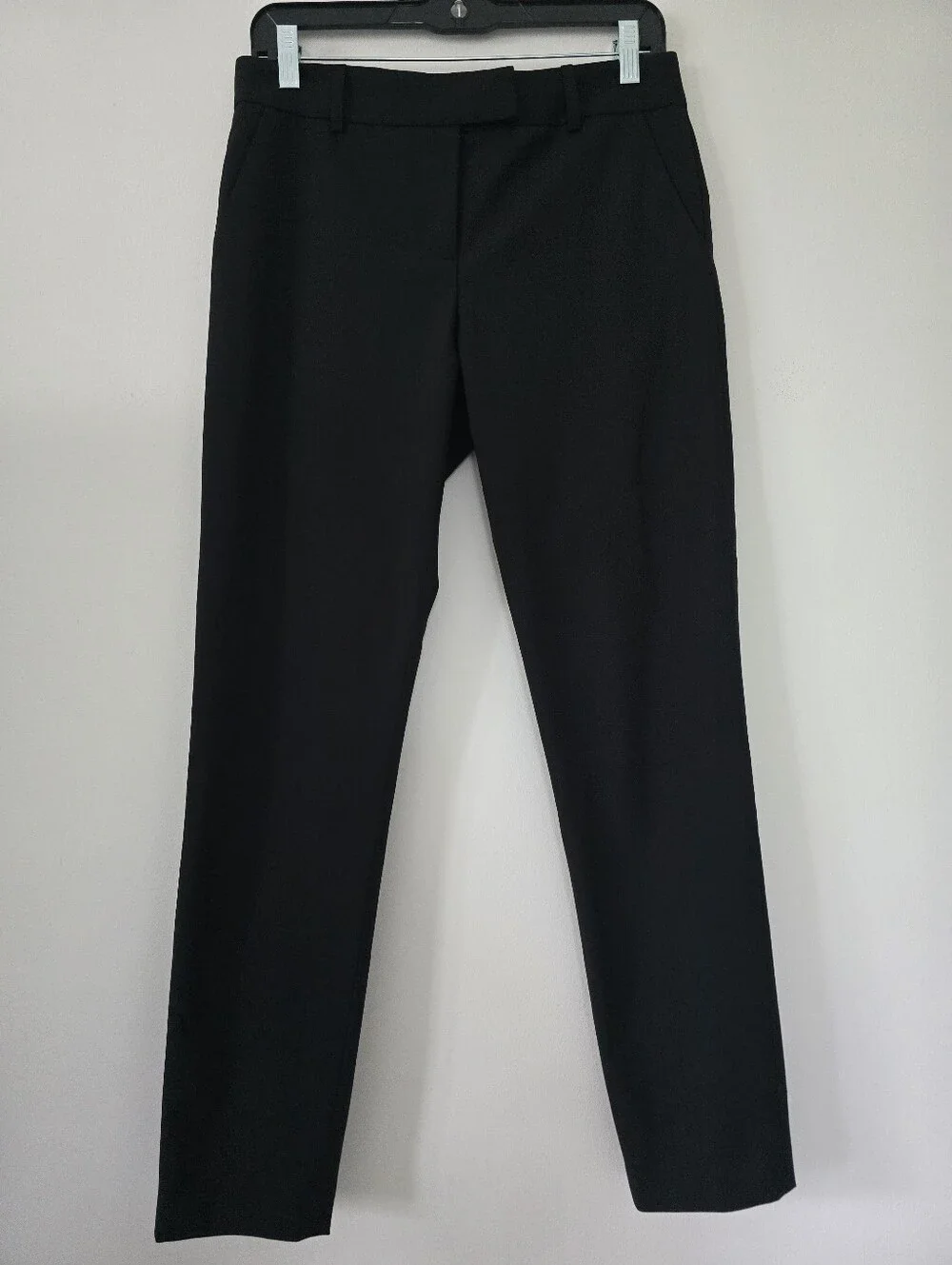 Veronica Beard Renzo Clean Waistband Pant Black Cropped Slim Leg Wool Pant Sz  2